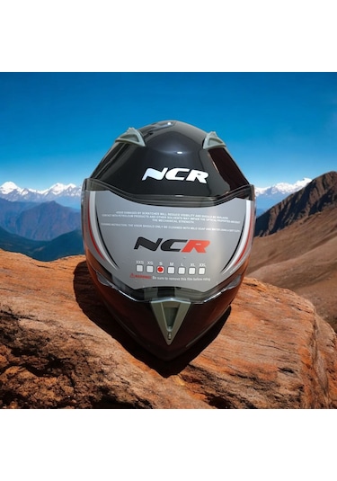Ncr-158 Çene Açılır Gözlüklü E-ce Belgeli Kask Siyah