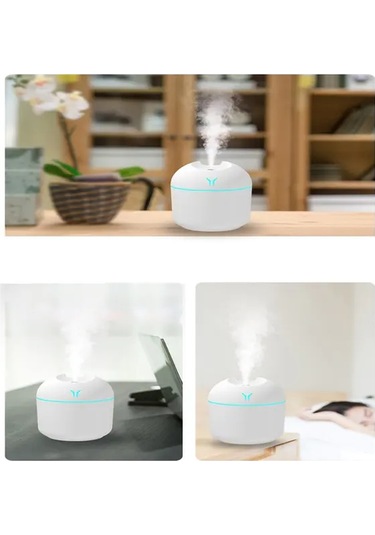 Dashanshop Ultra Sessiz Mavi Usb Nemlendirici Gece Lambası Taşınabilir Yatak Araç Ofis