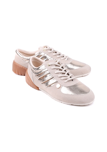 Stato Frame Kadın Sneaker Günlük Rahat Bağcıklı Spor Ayakkabı Bej