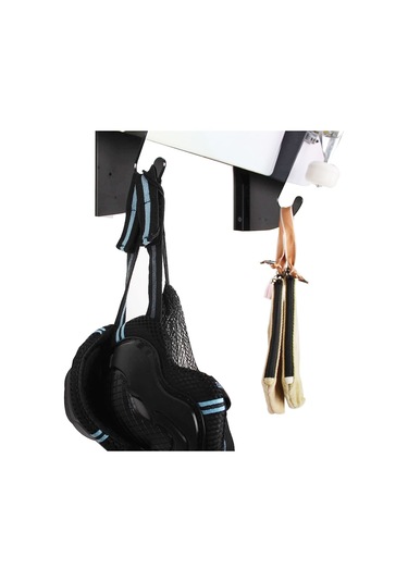 Yx008 1 Çift Dört Tekerlekli Kaykay Duvara Montaj Braketi Siyah