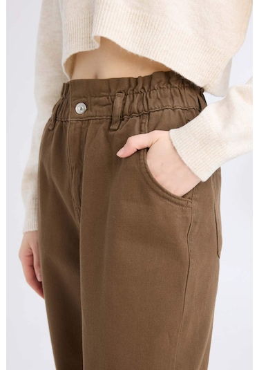 DeFacto Paperbag Beli Lastikli Bilek Boy Jean Pantolon E3870AX25SPBN321 DeFacto Paperbag Beli Lastikli Bilek Boy Jean Pantolon E3870AX25SPBN321