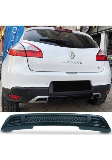 Renault Megane 3 Difüzör Parlak Siyah Plastik Servis Model Izgaralı Arka-difizör-bodykit-ek-karlık