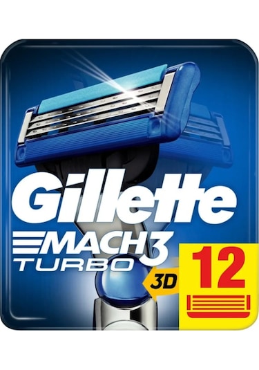 Gıllette Mach3 Turbo Yedek Başlık 12'li
