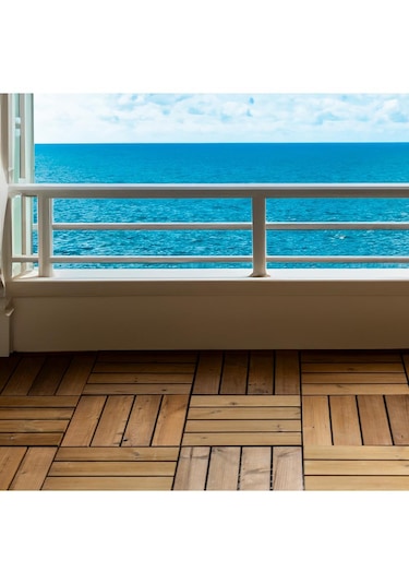 Pafu Sunsoe Fin Çamı Balkon Bahçe Ahşap Yer Döşemesi Karo Deck 30x30 Cm - 1 Adet 0,09m2