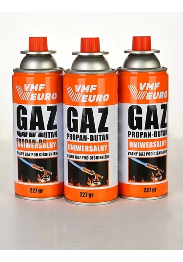 Remtas Vmf Eurogaz Kamp Ocak Gazı Valfli Kartuş 227gr - 3 Adet Açık Gri - Füme