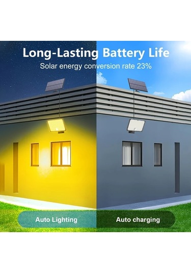 Xuweiwei 1 Paket Beyaz Işık 2 Adet 400 Led Dış Mekan Güneş Duvar Lambası Hareket Sensörlü Aydınlatma Yüksek Parlaklık Kolay Kurulum