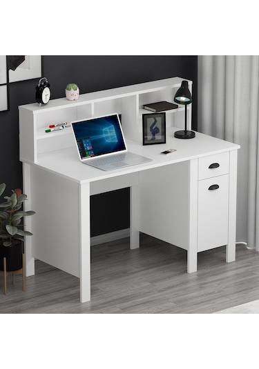 Plus Çalışma Masası Bilgisayar Masası Beyaz