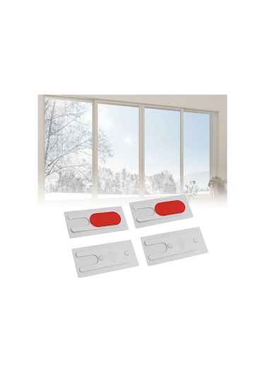 Suntek Sürgülü Kapı Pencere Için 4 Parça Rüzgar Açık-gri