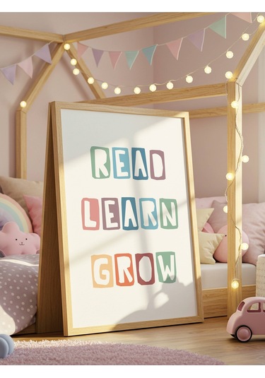 Read Learn Grow Dijital Baskı Poster V5 Çerçevesiz
