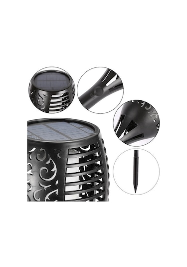 Cbtx Bahçe Aydınlatma 96 Led Güneş Alev Işığı Açık Bahçe Çim Işığı Bahçe Peyzaj Meşale Işığı