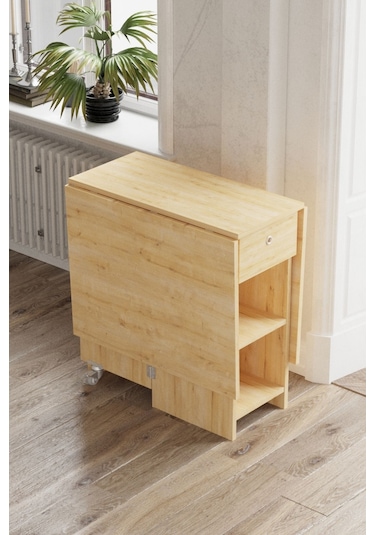 Dekorfim DF01102AC Pratik Katlanır Masa Mutfak ve Yemek Masası