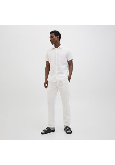 Jack&jones Jack Jones Pantolon Kane Summer Linen Blend Jogger Beyaz