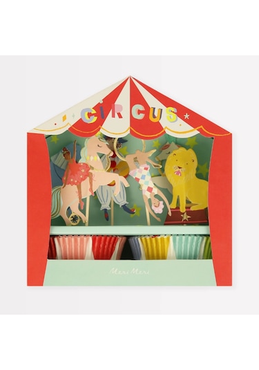 Meri Meri - Circus Cupcake Kit - Sirk Cupcake Kit X24