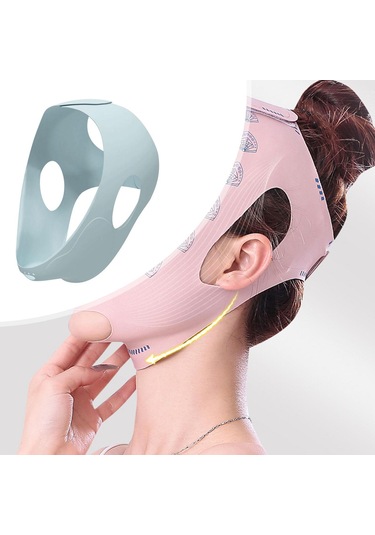 Homyl Buz Baş Sarma Evrensel Rahat Silikon Yüz Paketi Çene Için MAvi