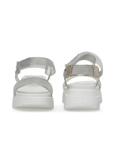 Nine West Nuyt2 3fx Gümüş Kadın Kalın Taban Sandalet 000000000101370616 Gümüş