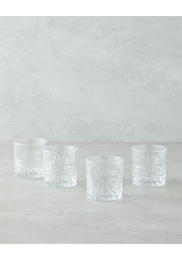 English Home Cosmic Cam 4'lü Bardak 300 Ml Şeffaf Şeffaf