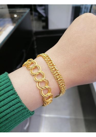 22 Ayar Altın Uzayyolu Ve Dallas Yatırımlık Bileklik