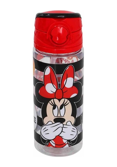 Minnie Mouse Lisanslı Pipetli Plastik Matara 500 Ml Kırmızı Otto-42514