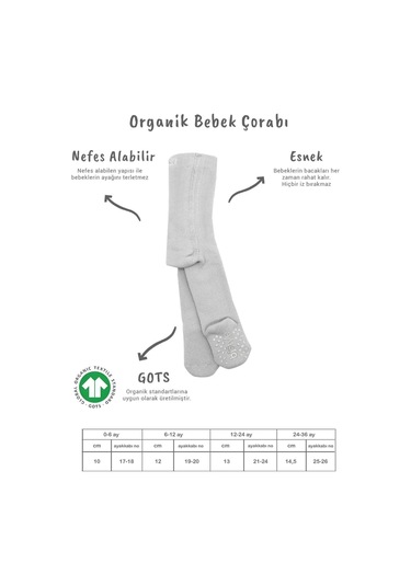 Kaymaz Basic Külotlu Çorap 50501 Gri Çok Renkli