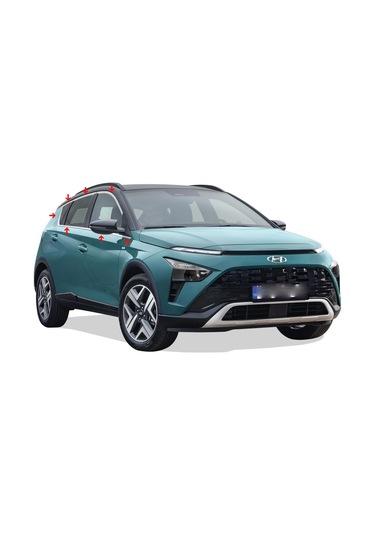 Hyundai Bayon 2021 Sonrası Cam Çerçevesi Krom 12 Prç.p.çelik