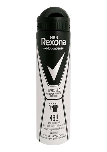 Rexona Men Invisible 48H On Black & White Clothes Sprey Deodorant 150 ML