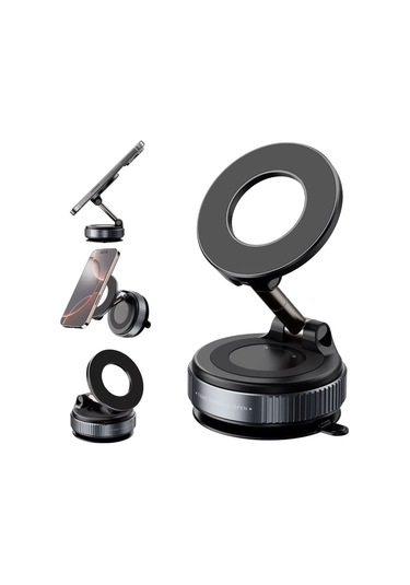 Logis Manyetik Araç İçi Telefon Tutucu X68 Siyah - Siyah