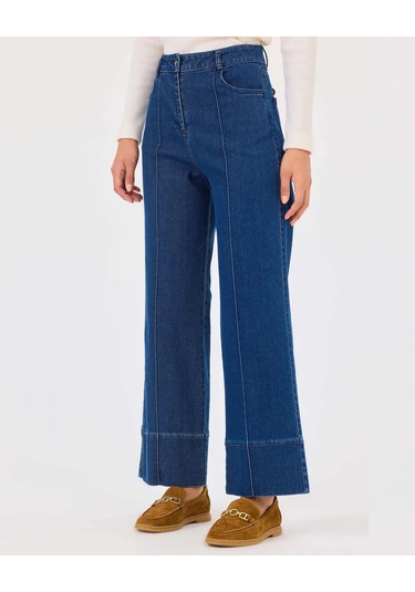 Scl Kadın Düğmeli Cep Detaylı Jean Pantolon 10002422211002 Lacivert