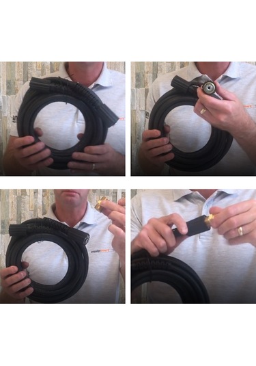 Reedark 10 Metre Yüksek Basınçlı Hortum - 180 Bar Dayanıklı Pvc+lastik M22 Bağlantılı