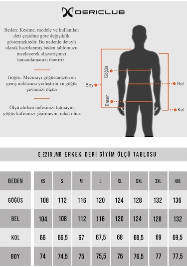 Lacivert Dericlub E2218 Kapüşonlu Jumbo Gerçek Deri Erkek Kaban Lacivert