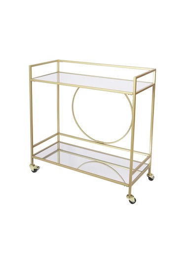 Charlotte Gold Metal Servis Arabası