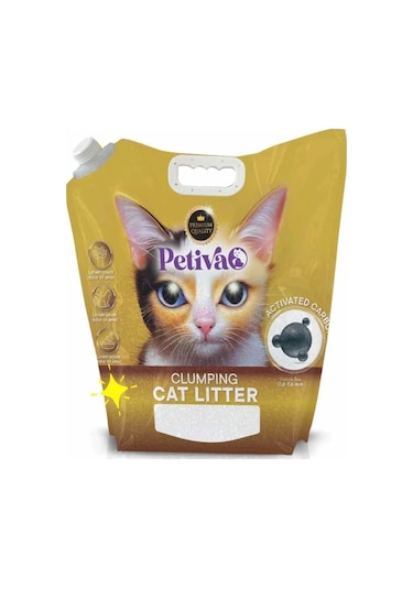 Petiva Özel Seri Aktif Karbonlu Topaklaşan Kedi Kumu 8 L