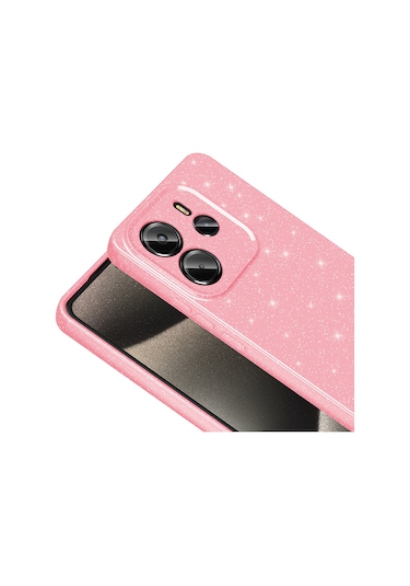 Redmi Note 14 5g Uyumlu Kılıf Kamera Korumalı Simli Lüks Zyl Koton Kapak - Lila Lila