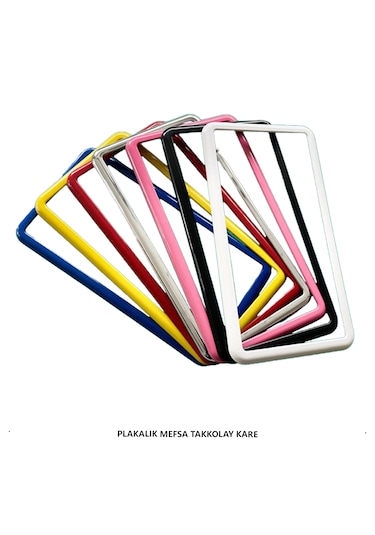 Plakalık Plastik Tak Kolay Kare Krom Çerçeveli 2 Adet