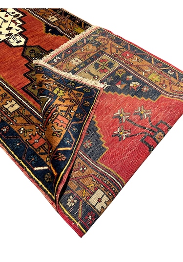 El Dokuma Antika Koleksiyonluk Yahyalı Halısı Yolluk 72x475 Kök Boya %100 Yün Kiremit