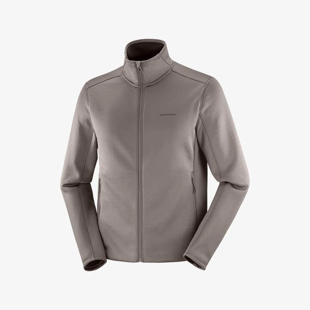 Salomon Outlıne Warm Fleece Fz M Erk Iron// Fleece Lc2608700 Bej