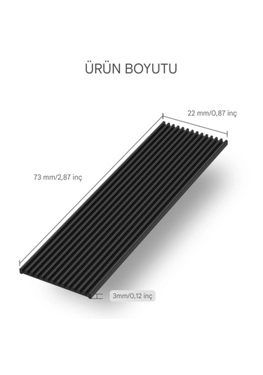 M.2 2280 Ssd Nvme Soğutucu Alüminyum Alaşım Isı Emici Termal Pad