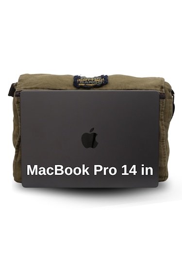 Dark Cotton 8128 Salaş Kanvas Omuz Postacı Siyah Antrasit 15.6" Laptop Okul Seyahat Günlük Vintage Pamuk Çanta Açık Camel