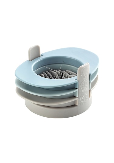 3 Arada 1 Çok Fonksiyonlu Yumurta Kesici Yarı Kesilmiş Yumurta Aleti Mavi Mavi , Boyut:mavi Diğer