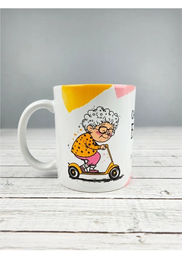 Raduga Print Büyükanne Kâsesi "en Aktif Büyükanne" 326814829 Beyaz