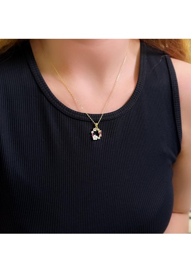 Stela Çiçek Gümüş Kolye Sarı