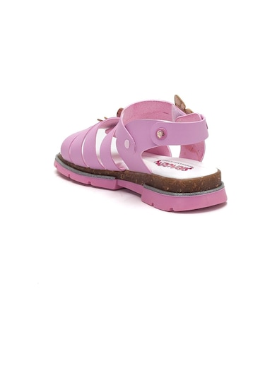 Dilimler Ayakkabı Şirin Genç Ortopedik Kelebek Pembe Kız Çocuk Sandalet-4143