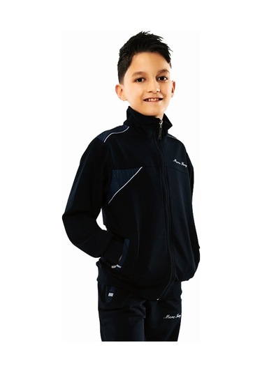 Marco Ferry Erkek Çocuk Yarım Balıkçı Yaka Eşofman Takımı(17450) Siyah