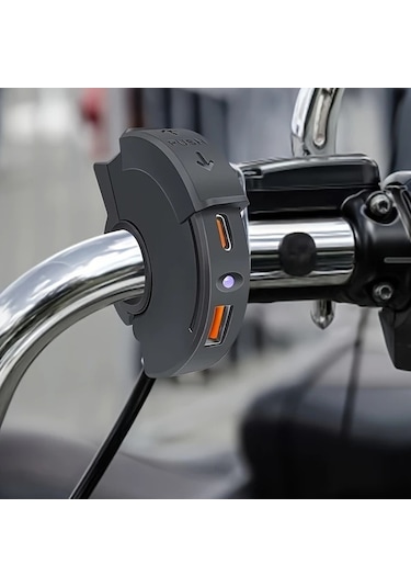Boatshop1 Hyd01 12v Motosiklet Usb Hızlı Şarj Cihazı C Tip Telefon Portu Soket Adaptörü