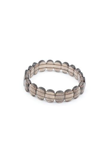 Hakiki Doğal Dumanlı Kuvars Taşı Bileklik Kahverengi