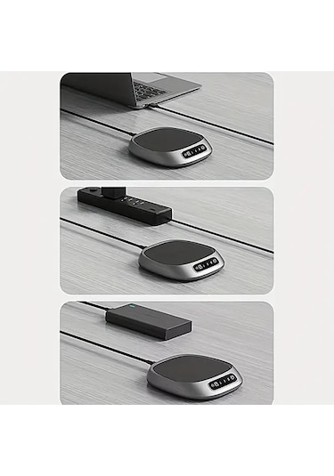 Willowhaven Gri Usb Kahve Fincanı Isıtıcı Pedi, 3 Sıcaklık Ayarı, Ev Ofis Ve  İçin