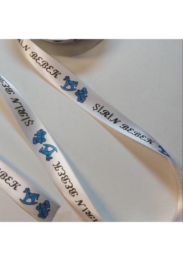 Kurdele Saten 25 Mt Şirin Bebek Yazılı