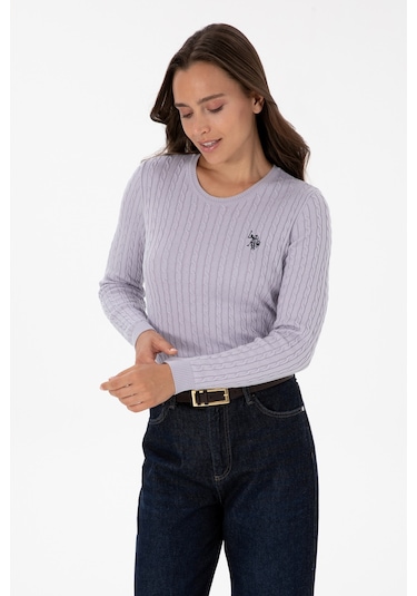 U.s. Polo Assn. Kadın Lila Kazak /triko 50313626-vr245 Lavanta