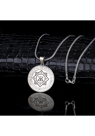 925 Ayar Gümüş Oğuz Kağan Mührü Kolye