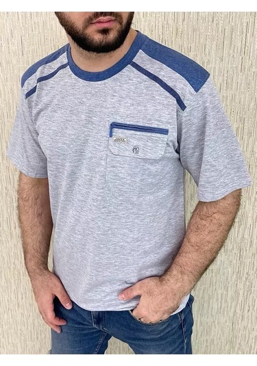 Ht Famıly Cep Detaylı Tişört 219989134 Gri-siyah