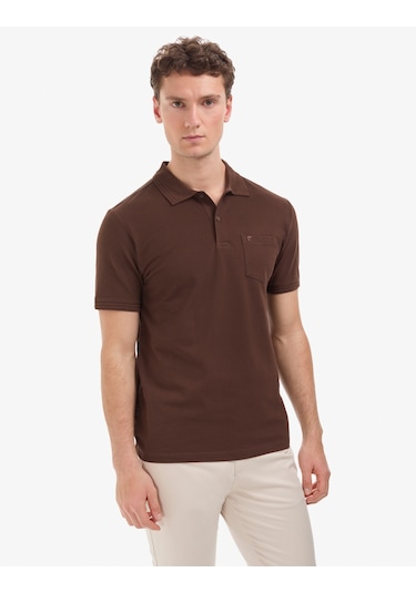 Pierre Cardin Erkek Koyu Kahverengi Tişört Basic 50325290-vr084